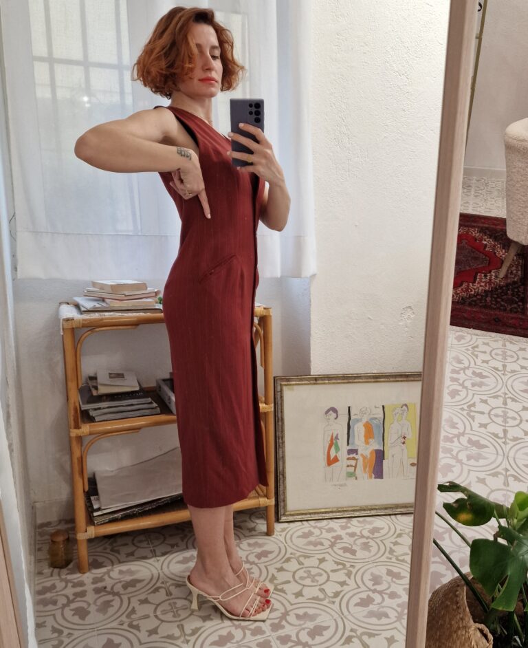 Vintage 90's dress gessato - immagine 6