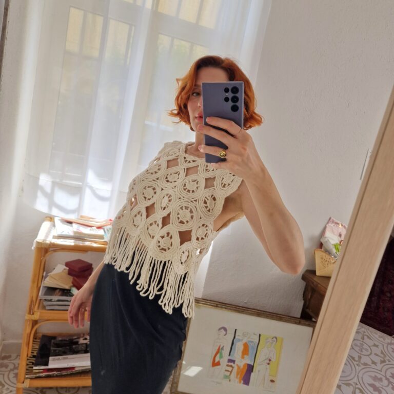 Top in crochet di cotone - immagine 2