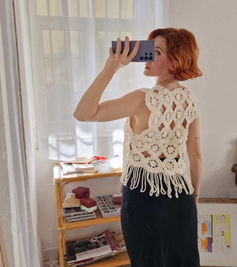 Top in crochet di cotone - immagine 3