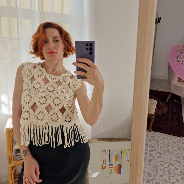 Top in crochet di cotone - immagine 5