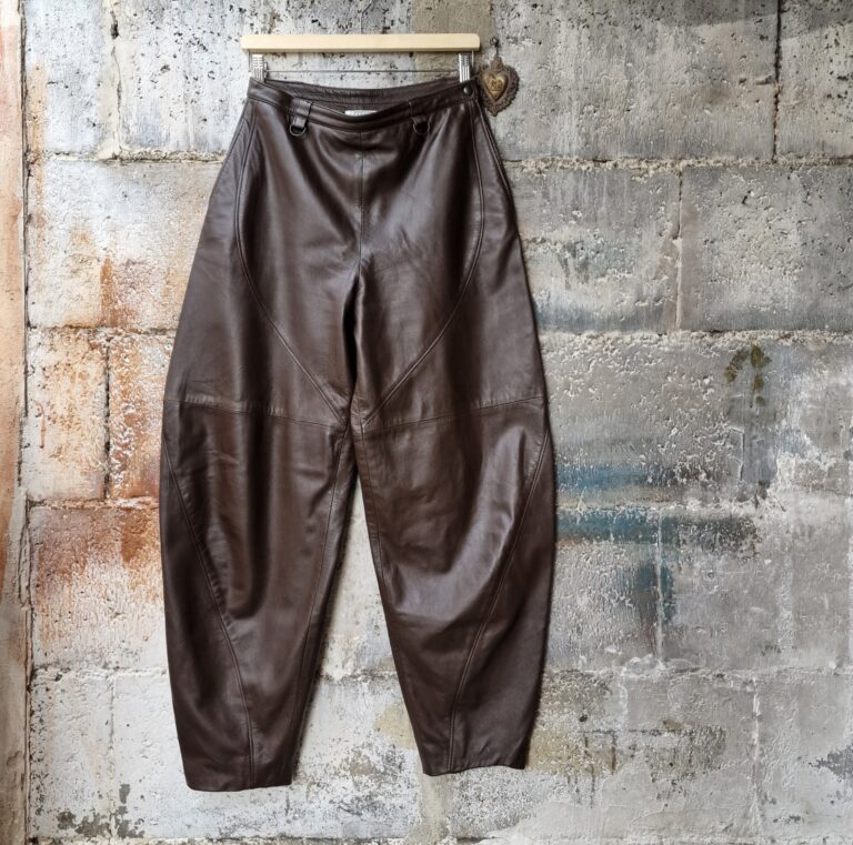 Pantaloni vintage pelle Luciano Soprani - immagine 4