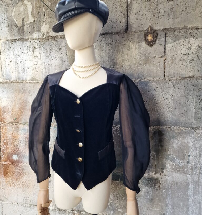 Giacca camicia vintage velluto e Seta by Byblos - immagine 12