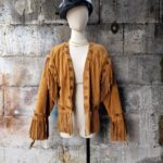 Moschino vintage suede fringe jacket