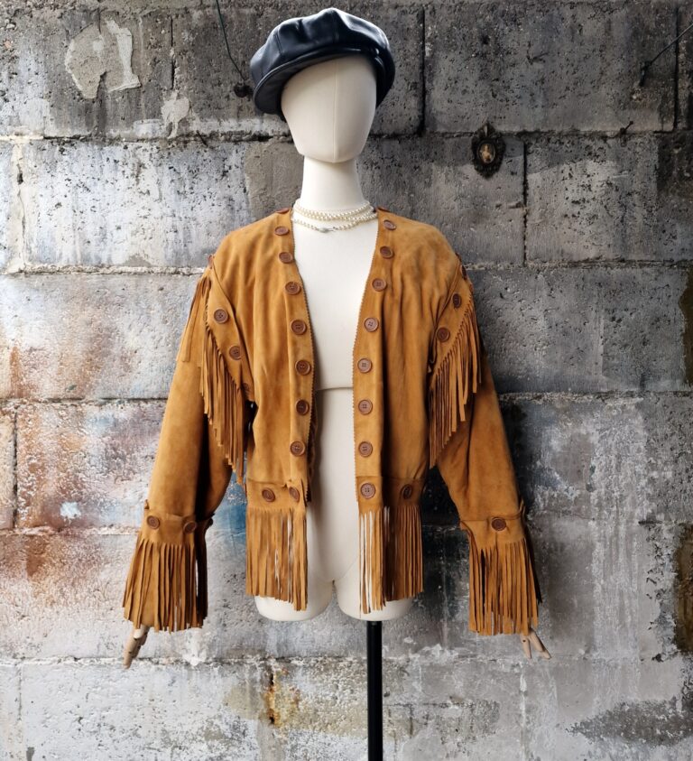 Moschino vintage suede fringe jacket