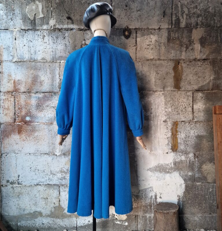 Cappotto vintage azzurro ceruleo lana mohair - immagine 5