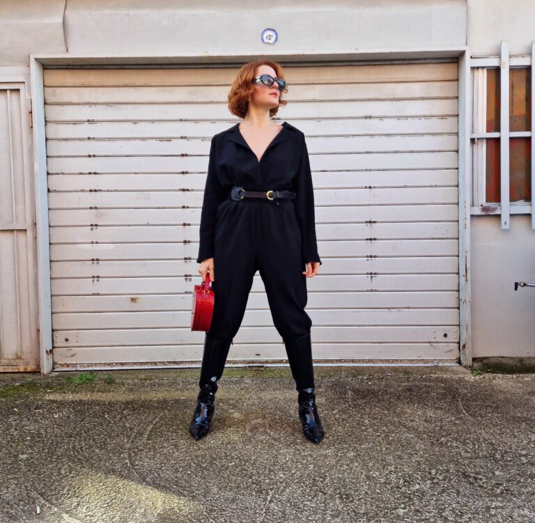 Chicness Jumpsuit nera vintage - immagine 9