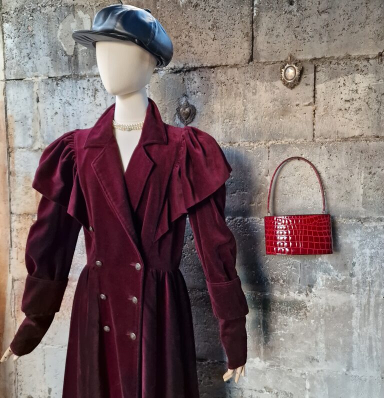 Roccobarocco vintage Victorian coat Burgundy - immagine 2