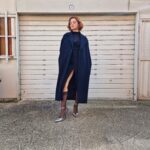 Cappotto blu in lana