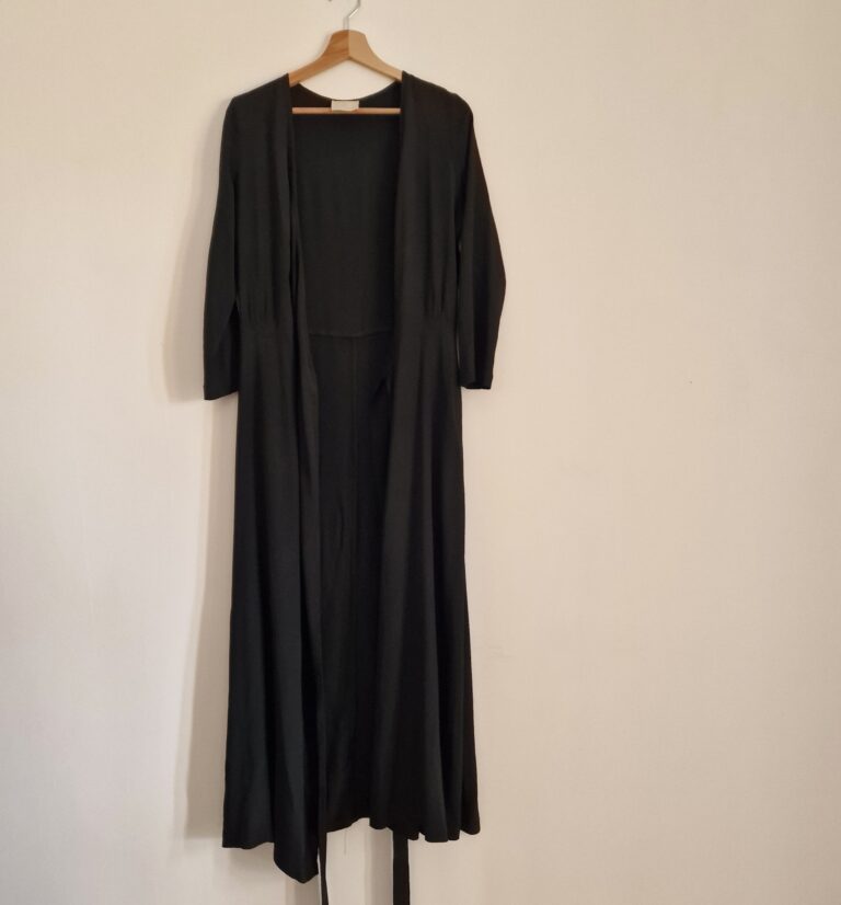 Black wrap dress in misto Seta nero - immagine 5