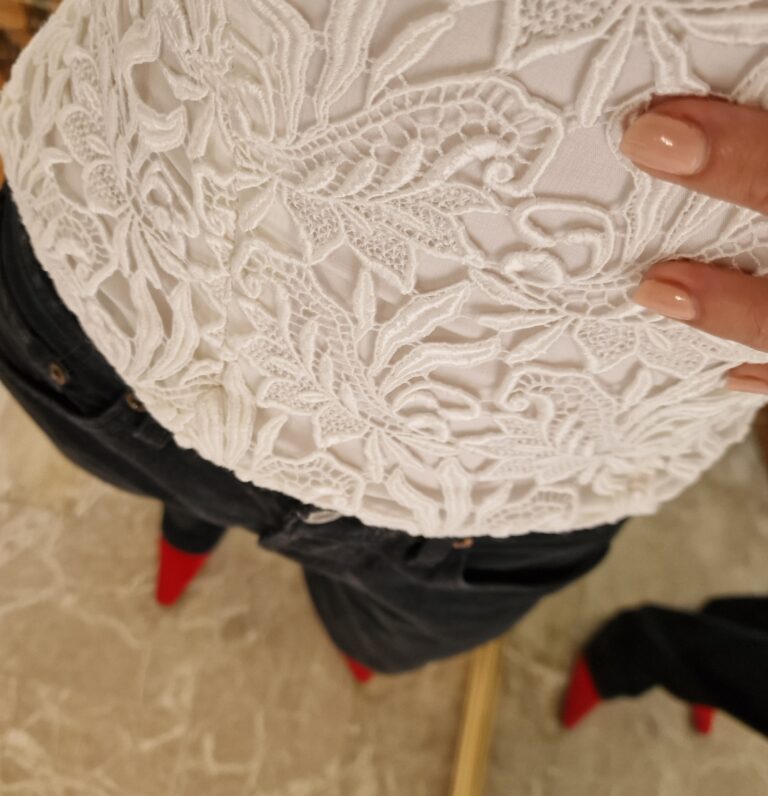 Corsetto sartoriale in pizzo macramè - immagine 14