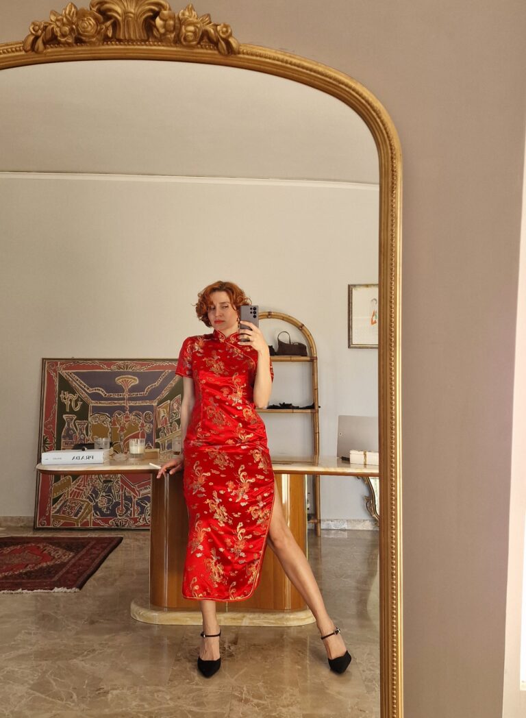 Abito qipao rosso