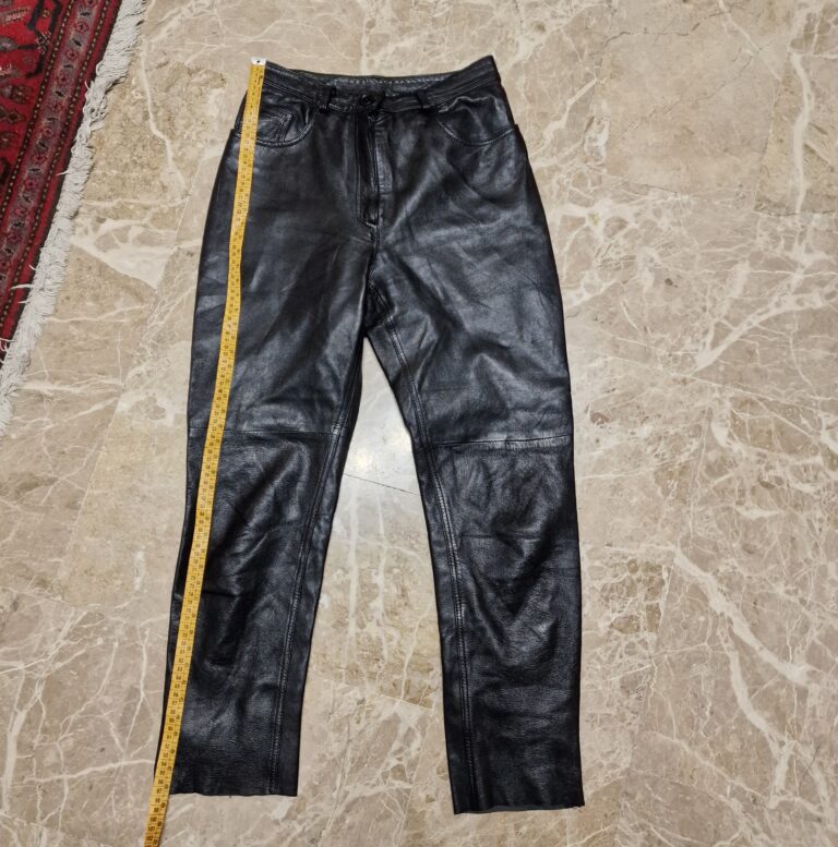 Pantaloni in vera pelle neri tg 40/42 - immagine 6